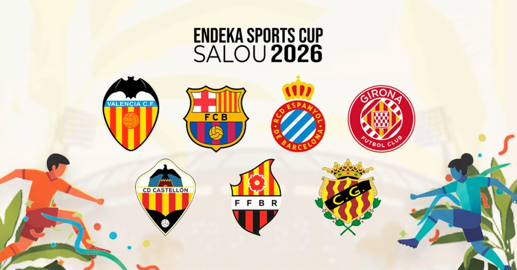 Siete canteras profesionales confirmadas para el torneo de fútbol Endeka Sports Cup Salou 2026.