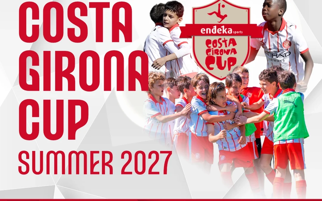 Cartel oficial del torneo de fútbol en verano Costa Girona Cup Summer.