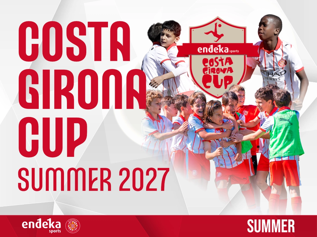 Cartel oficial del torneo de fútbol en verano Costa Girona Cup Summer.