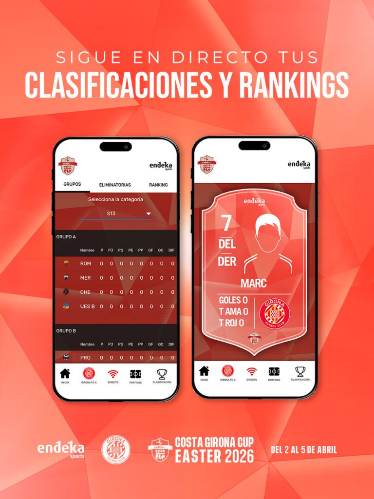 Consulta tus clasificaciones y rankings en directo a través de la App de Endeka Sports.